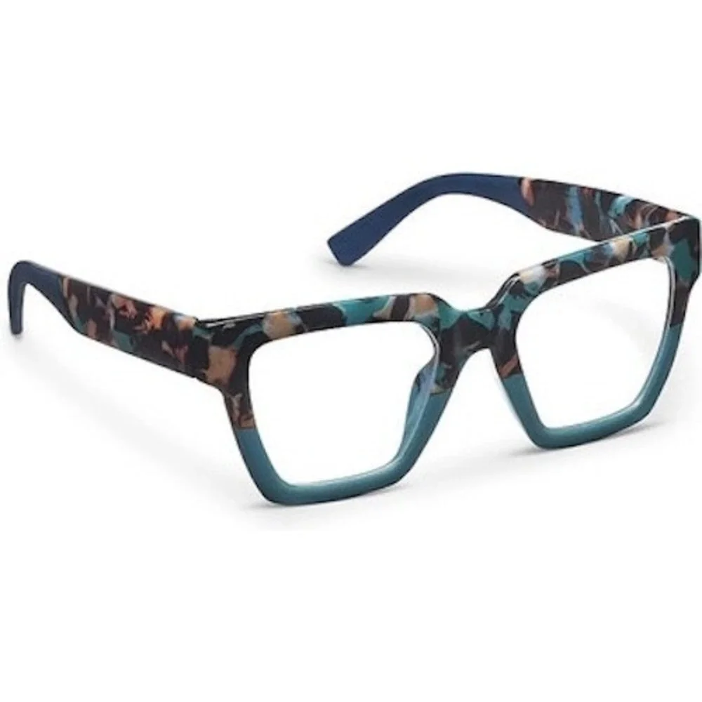 NEW Take a Bow Teal Botanica Peepers BLUE LIGHT FILTERING GLASSES +0.00